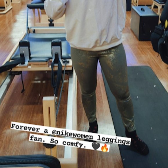 Nike Women Size S/P/CH Women's Dark Green Leggings - Picture 1 of 4